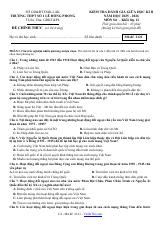 Đề thi Giữa kì 2 Lịch sử 12 năm 2025-2026 trường THPT số 1 Lê Hồng Phong (Đắk Lắk)
